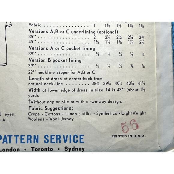 Vogue Pattern 6737 dress fitted mod 1960s size 12 bust 32 - Picture 7 of 8